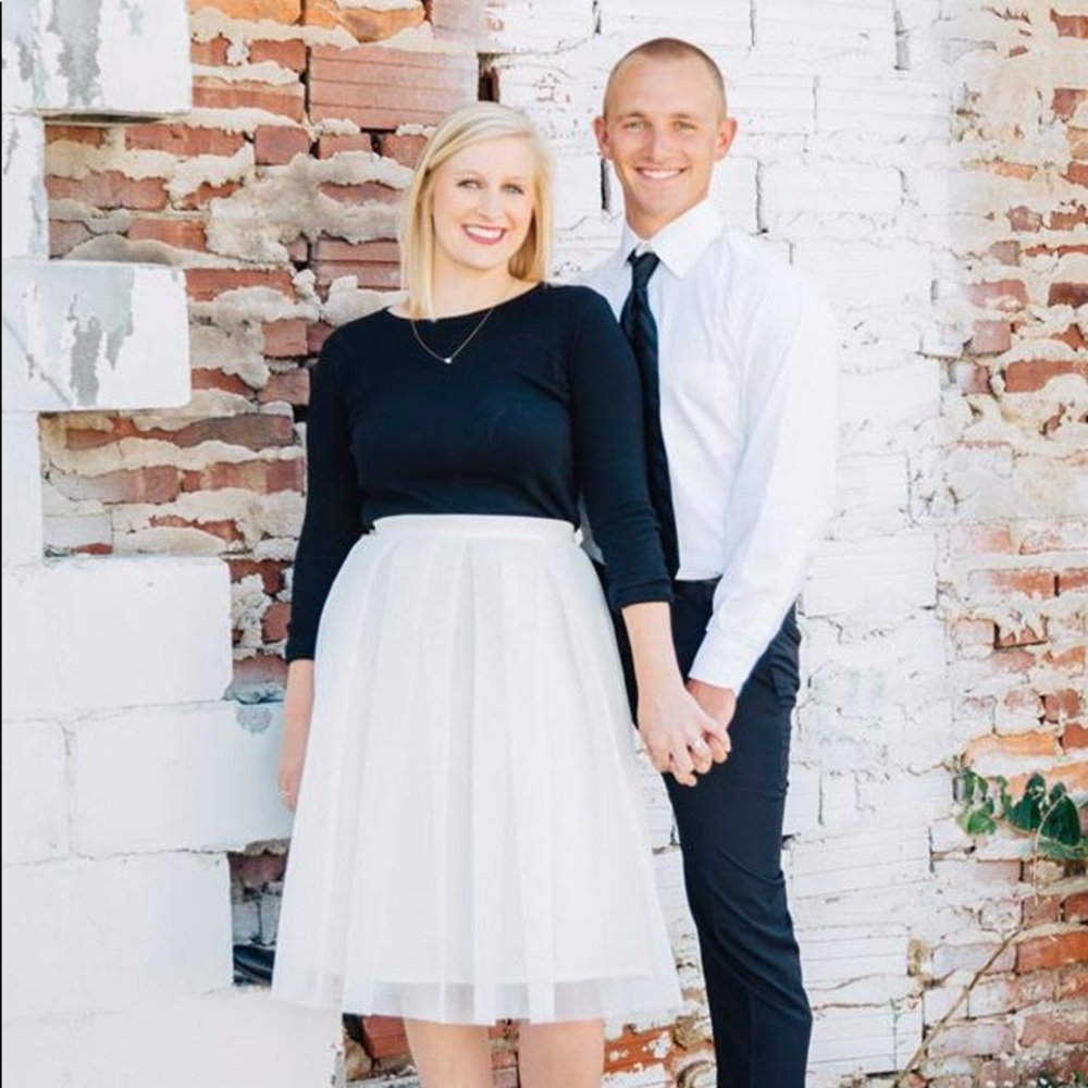 White tulle skirt